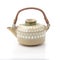 Vintage or retro style ceramic teapot, Japanese style kettle  isolated on white background with clipping path, Suitable for design