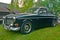 Vintage retro veteran classic oldtimer car black sedan Volvo Amazon 2-door sedan parked