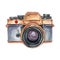 Vintage retro watercolor camera. Perfect for photography logo