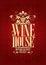 Vintage retro wine house menu red