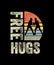 Vintage Retro Wrestling Funny Free Hugs Wrestling T-Shirr