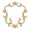 Vintage richly decorated frame in rococo style for menus, ads, a