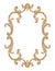 Vintage richly decorated frame in rococo style for menus, ads, a