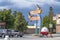 A vintage roadside sign at a motel in the historic city of Wallace, Idaho.