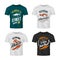 Vintage roadster, custom hot rod and muscle car vector logo t-shirt mock up set.