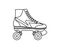 Vintage roller skate shoe