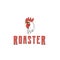 Vintage rooster head mascot logo