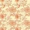 Vintage Rose Pattern Background in Warm Tones