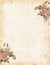 Vintage rose stationary with blank area for text