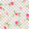 Vintage Rose Sweet Floral seamless pattern tartan