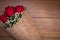 Vintage Roses on wooden board, Valentines Day background, weddi