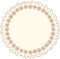 Vintage round flower lace label