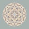 Vintage round ornament in pale colors