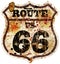 Vintage route 66 road sign