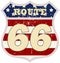 Vintage route 66 road sign