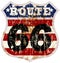 Vintage route 66 road sign