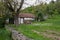 Vintage rural building in backyard