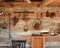 Vintage rustic kitchen, circa 1800s