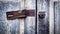 Vintage rustic stain old lock stain U line Hasp Hardened Staple equipment