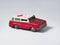 Vintage rusty ambulance tin toy car