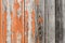 Vintage rusty wood background with orange paint