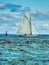 Vintage sail boat on the Waitemata Harbour