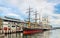 Vintage sailing ships in Sydney Harbour, Australia