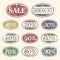 Vintage sale icons set