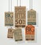 Vintage sale tags design