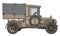 The vintage sand military truck