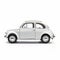 Vintage Scandinavian Style White Car On White Background