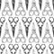 Vintage scissors seamless background. Hand drawn vector pattern.