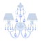 vintage sconces with crystal pendants on a white background