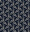 Vintage scrolls pattern on dark blue background