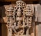 Vintage sculpture of Hindu goddess of temple in India