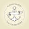 Vintage seafaring emblem - anchor and banner