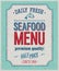 Vintage SeaFood Poster.