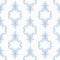 Vintage seamless pattern with blue rococo elements on a white background.