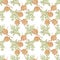 Vintage seamless pattern. European larch cones and branch.