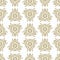 Vintage Seamless Pattern with gold Ethnic Ornament