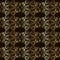 Vintage seamless pattern with golden curls in Victorian style.