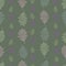 Vintage seamless pattern from the leaves of red oak arranged vertically on a pastel green background