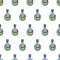 Vintage seamless pattern with poison round bottle