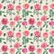 Vintage seamless pattern. Roses, Flower watercolor. flora design