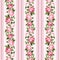 Vintage seamless stripped pattern with pink roses.