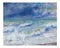 Vintage seascape illustration wall art print and poster design remix from original artwork