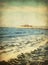 Vintage seascape,Sea waves