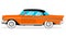 Vintage sedan car vector illustration