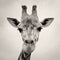 Vintage sepia toned image of a Giraffes Head