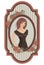 Vintage sexual young girl, vector